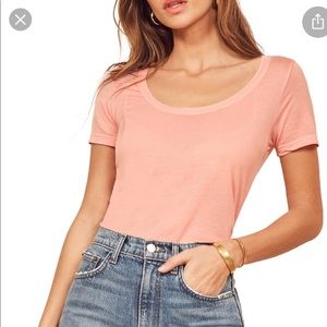 Reformation Stella Slim Scoop Neck Tee